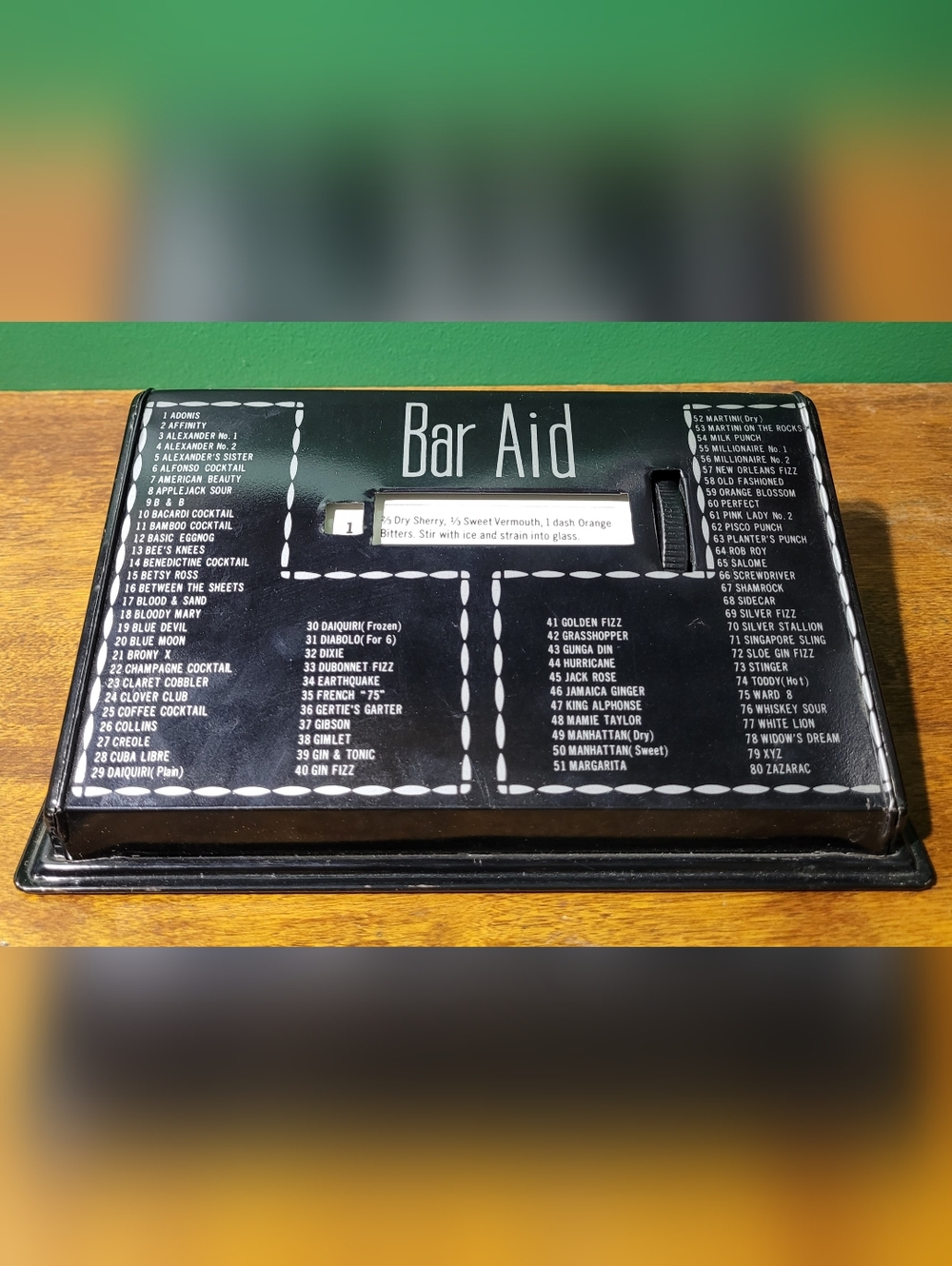 Vintage 1950s Metal Rolodex Bar Aid